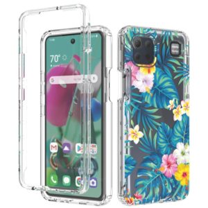 For LG K92 5G 2 in 1 High Transparent Painted Shockproof PC + TPU Protective Case(Banana Leaf) (OEM)