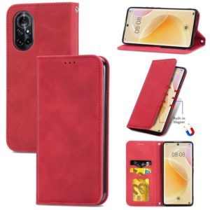 For Huawei Nova 8 5G Retro Skin Feel Business Magnetic Horizontal Flip Leather Case With Holder & Card Slots & Wallet & Photo Frame(Red) (OEM)