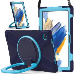 For Samsung Galaxy Tab A8 10.5 2021 Silicone + PC Tablet Case(Navy Blue + Blue) (OEM)