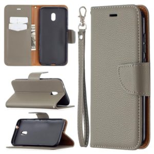 For Nokia C1 Plus Litchi Texture Pure Color Horizontal Flip Leather Case with Holder & Card Slots & Wallet & Lanyard(Grey) (OEM)
