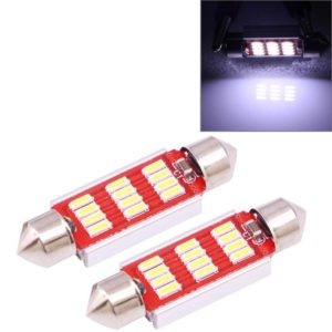 2 PCS 39mm 3.5W 180LM White Light 12 LED SMD 4014 CANBUS License Plate Reading Lights Car Light Bulb (OEM)