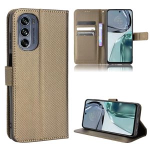 For Motorola Moto G62 5G Diamond Texture Leather Phone Case(Brown) (OEM)