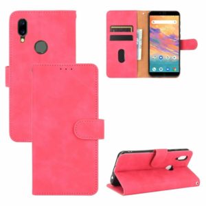 For UMIDIGI A3S Solid Color Skin Feel Magnetic Buckle Horizontal Flip Calf Texture PU Leather Case with Holder & Card Slots & Wallet(Rose Red) (OEM)