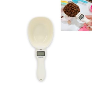 Portable Pet Food Electronic Weighing Measuring Spoon Cat Dog Food Measuring Spoon(White 250ml) (OEM)