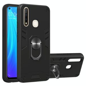 For vivo Z5x / Z1 Pro 2 in 1 Armour Series PC + TPU Protective Case with Ring Holder(Black) (OEM)