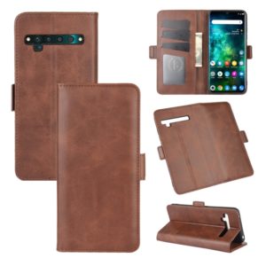 For TCL 10 Pro Dual-side Magnetic Buckle Horizontal Flip Leather Case with Holder & Card Slots & Wallet(Brown) (OEM)
