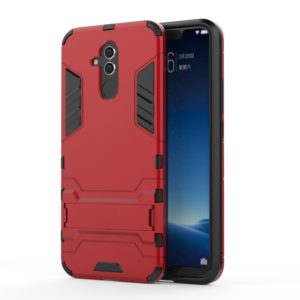 Shockproof PC + TPU Case for Huawei Mate 20 Lite, with Holder(Red) (OEM)