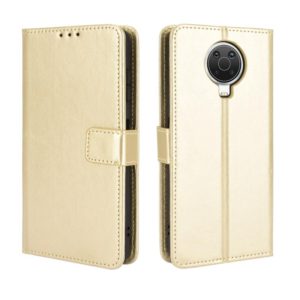For Nokia G20 / G10 / 6.3 Retro Crazy Horse Texture Horizontal Flip Leather Case with Holder & Card Slots & Lanyard(Gold) (OEM)