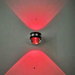 LED Up And Down Light Wall Light Double-Sided Crystal Aluminum Lights Upper Outlet, Power:6W(Red Light) (OEM)