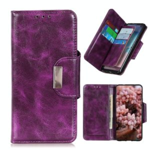 For OnePlus Nord CE 2 5G Crazy Horse Texture Magnetic Flip Leather Phone Case(Purple) (OEM)