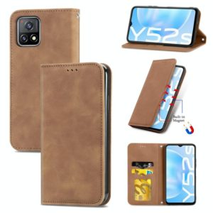 For vivo Y52S Retro Skin Feel Business Magnetic Horizontal Flip Leather Case With Holder & Card Slots & Wallet & Photo Frame(Brown) (OEM)