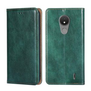 For Nokia C21 Gloss Oil Solid Color Magnetic Leather Phone Case(Green) (OEM)