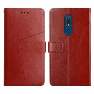 For Nokia C3 Y Stitching Horizontal Flip Leather Phone Case(Brown) (OEM)