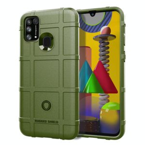 For Samsung Galaxy M51 (Back Fingerprint) Full Coverage Shockproof TPU Case(Army Green) (OEM)