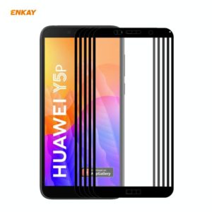 For Huawei Y5p 5 PCS ENKAY Hat-Prince Full Glue 0.26mm 9H 2.5D Tempered Glass Full Coverage Film (ENKAY) (OEM)