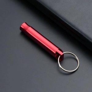 6 PCS Multifunctional Whistle Keychain Men Keyring Pendant(Red) (OEM)