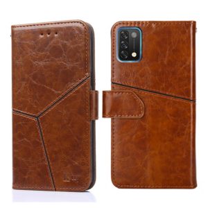 For UMIDIGI A11 Geometric Stitching Horizontal Flip Leather Phone Case(Light Brown) (OEM)