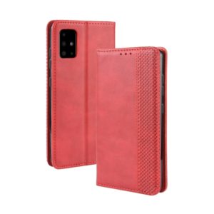 For Galaxy S20+ Magnetic Buckle Retro Crazy Horse Texture Horizontal Flip Leather Case with Holder & Card Slots & Photo Frame(Red) (OEM)