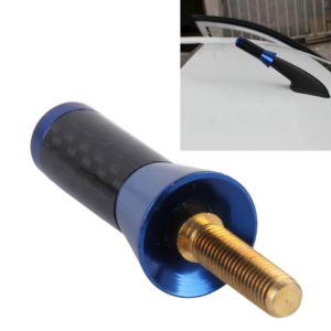 Carbon Fiber Aluminum Short Antenna Polished Universal Screws Base(Small Size)(Blue) (OEM)