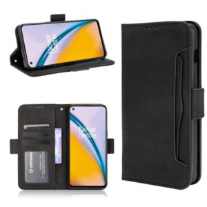 For OnePlus Nord 2 5G Skin Feel Calf Pattern Horizontal Flip Leather Case with Holder & Card Slots & Photo Frame(Black) (OEM)