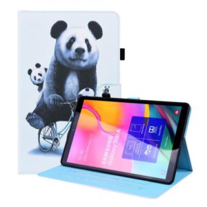 For Samsung Galaxy Tab A 10.1 2019 SM-T515 / SM-T510 Animal Pattern Horizontal Flip Leather Case with Holder & Card Slots & Photo Frame(Cycling Panda) (OEM)