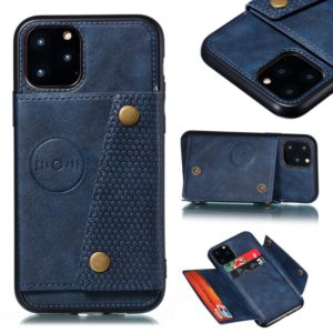 For iPhone 12 mini Leather Protective Case with Holder & Card Slots(Blue) (OEM)