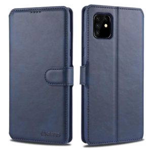 For Samsung Galaxy A81 / Note 10 Lite AZNS Calf Texture Horizontal Flip Leather Case, with Holder & Card Slots & Wallet & Photo Frame(Blue) (AZNS) (OEM)