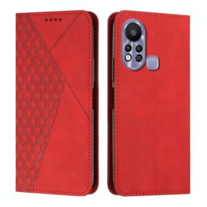For Infinix Hot 11S Diamond Splicing Skin Feel Magnetic Leather Phone Case(Red) (OEM)