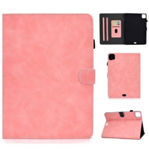 For iPad Air 2022 / 2020 10.9 Cowhide Texture Horizontal Flip Leather Case with Holder & Card Slots & Sleep / Wake-up Function(Rose Gold) (OEM)