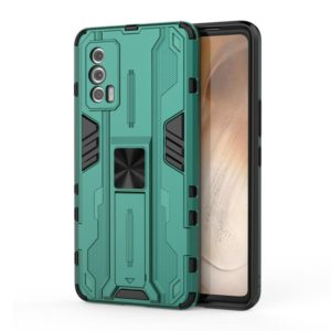 For vivo iQOO Neo5 Supersonic PC + TPU Shock-proof Case with Holder(Green) (OEM)