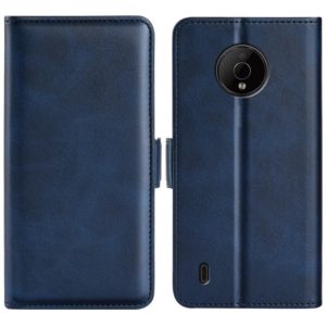 For Nokia C200 Dual-side Magnetic Buckle Horizontal Flip Leather Phone Case(Dark Blue) (OEM)