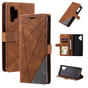 For Samsung Galaxy A32 5G Skin Feel Splicing Horizontal Flip Leather Case with Holder & Card Slots & Wallet & Photo Frame(Brown) (OEM)