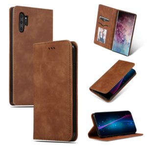 Retro Skin Feel Business Magnetic Horizontal Flip Leather Case for Galaxy Note 10 Pro(Brown) (OEM)