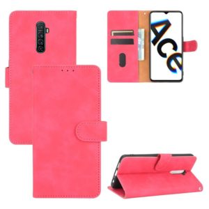 For OPPO Reno Ace / Realme X2 Pro Solid Color Skin Feel Magnetic Buckle Horizontal Flip Calf Texture PU Leather Case with Holder & Card Slots & Wallet(Rose Red) (OEM)