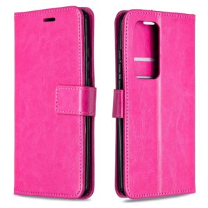 For Huawei P40 Pro Crazy Horse Texture Horizontal Flip Leather Case with Holder & Card Slots & Wallet & Photo Frame(Rose) (OEM)