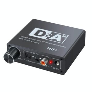 NK-C6 Optical Fiber To Analog Audio Converter Adjustable Volume Digital To Analog Decoder With USB Cable (OEM)
