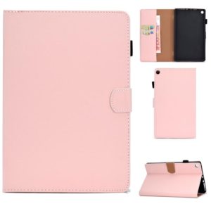 For Kindle Fire HD8 2016 / 2017 Solid Color Tablet PC Universal Magnetic Horizontal Flip Leather Case with Card Slots & Holder(Pink) (OEM)