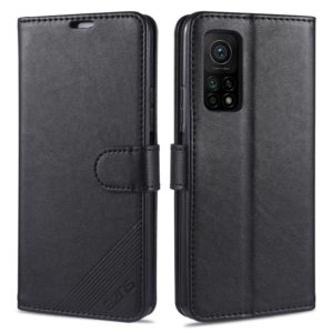 For Xiaomi Mi 10T Pro 5G AZNS Sheepskin Texture Horizontal Flip Leather Case with Holder & Card Slots & Wallet(Black) (OEM)