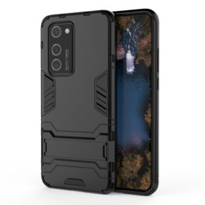 For Huawei P40 Pro PC + TPU Shockproof Protective Case with Holder(Black) (OEM)