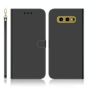 For Galaxy S10e Imitated Mirror Surface Horizontal Flip Leather Case with Holder & Card Slots & Wallet & Lanyard(Black) (OEM)