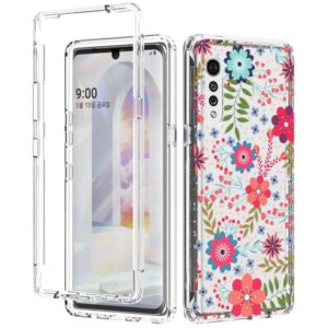 For LG Velvet 2 in 1 High Transparent Painted Shockproof PC + TPU Protective Case(Small Floral) (OEM)