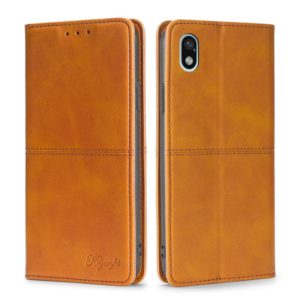 For Sony Xperia ACE III Cow Texture Magnetic Horizontal Flip Leather Phone Case(Light Brown) (OEM)