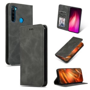 For Xiaomi Redmi Note 8 Retro Skin Feel Business Magnetic Horizontal Flip Leather Case(Grey) (OEM)