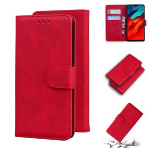 For Blackview A80 Pro Skin Feel Pure Color Flip Leather Phone Case(Red) (OEM)