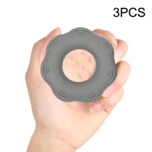 Hand Exercise Massage Bump Gear Type Silicone Grip Ring, Style: 40LB (Deep Gray) (OEM)