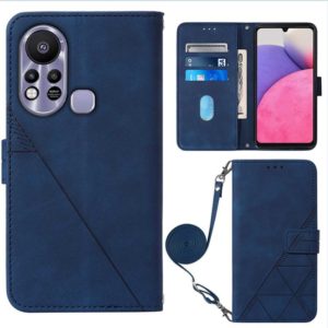 For Infinix Hot 11S NFC X6812B Crossbody 3D Embossed Flip Leather Phone Case(Blue) (OEM)