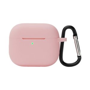 Wireless Earphone Silicone Protective Case with Hook for AirPods 3(Pink) (OEM)