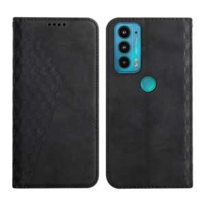 For Motorola Edge 20 Skin Feel Magnetic Leather Phone Case(Black) (OEM)