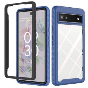 For Google Pixel 6a Starry Sky Solid Color Series PC + TPU Phone Case(Blue) (OEM)
