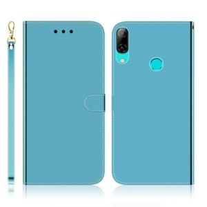 For Huawei P Smart (2019) Imitated Mirror Surface Horizontal Flip Leather Case with Holder & Card Slots & Wallet & Lanyard(Blue) (OEM)